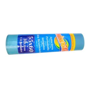 BOLSAS DE  BASURA  MIHOGAR PERFUMADAS  55X60 30L AZUL 15U