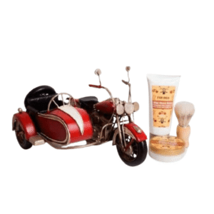 SET DE BAÑO HOMBRE MOTO ROJA (after shave+Jabón de afeitar+Brocha)